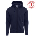 Navy XXL Men's Heavyweight Sherpa Fleece-Lined Full Zip Classic Tech Hoodie
